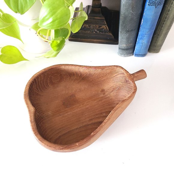 wooden bowl Other - Pear shape wooden bowl. trinket dish.